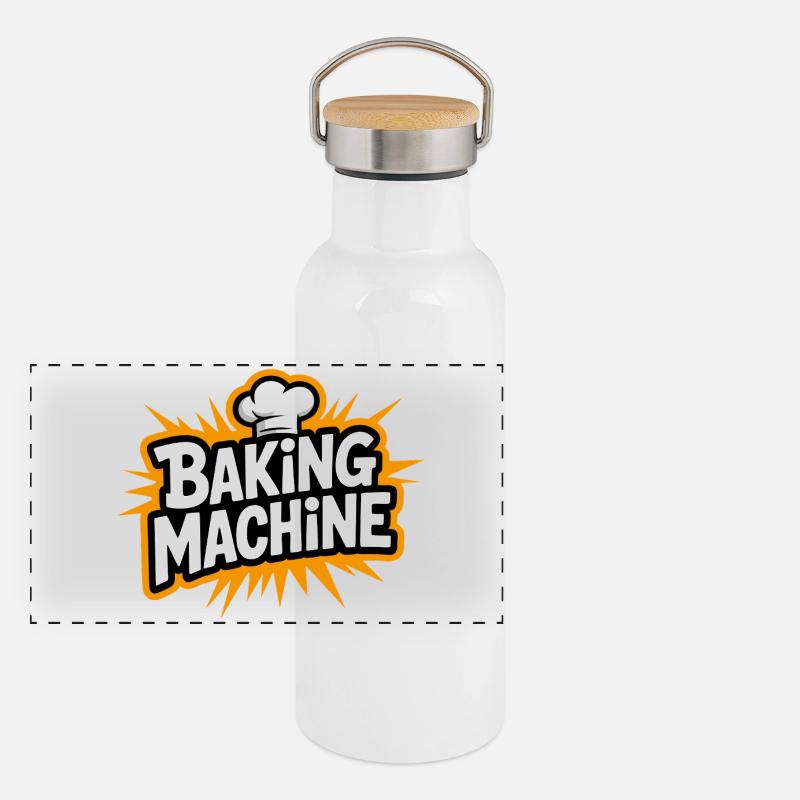 Plaisir à la machine à boulanger Gourde isotherme avec bouchon en bambou