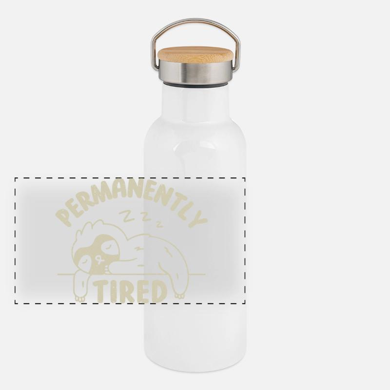 Permanently Tired Panoramic Thermal Bottle with Bamboo Lid