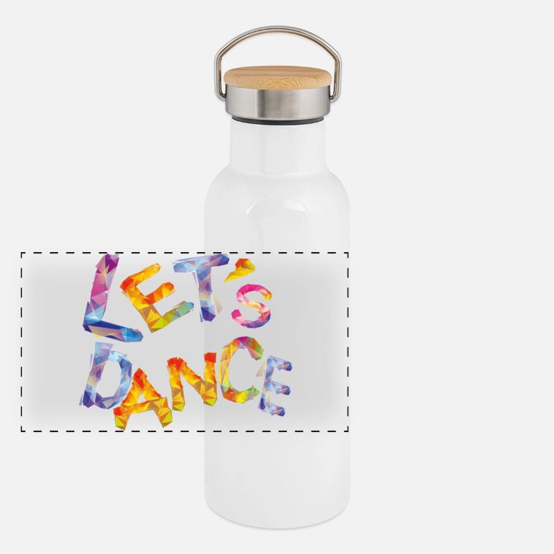 Lettres dansantes Gourde isotherme avec bouchon en bambou