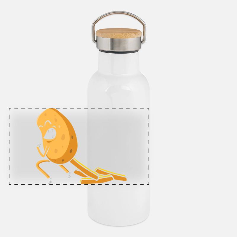 Peppy Peanut Sprint Panorama Thermosflasche mit Bambusdeckel