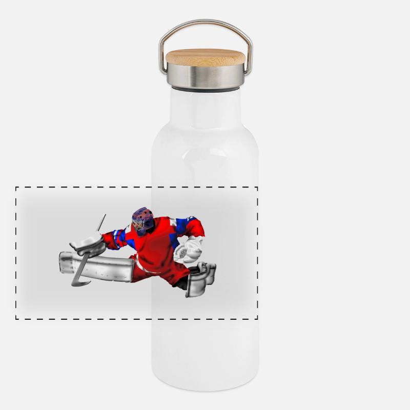 målmand Termoflaske med bambuslåg