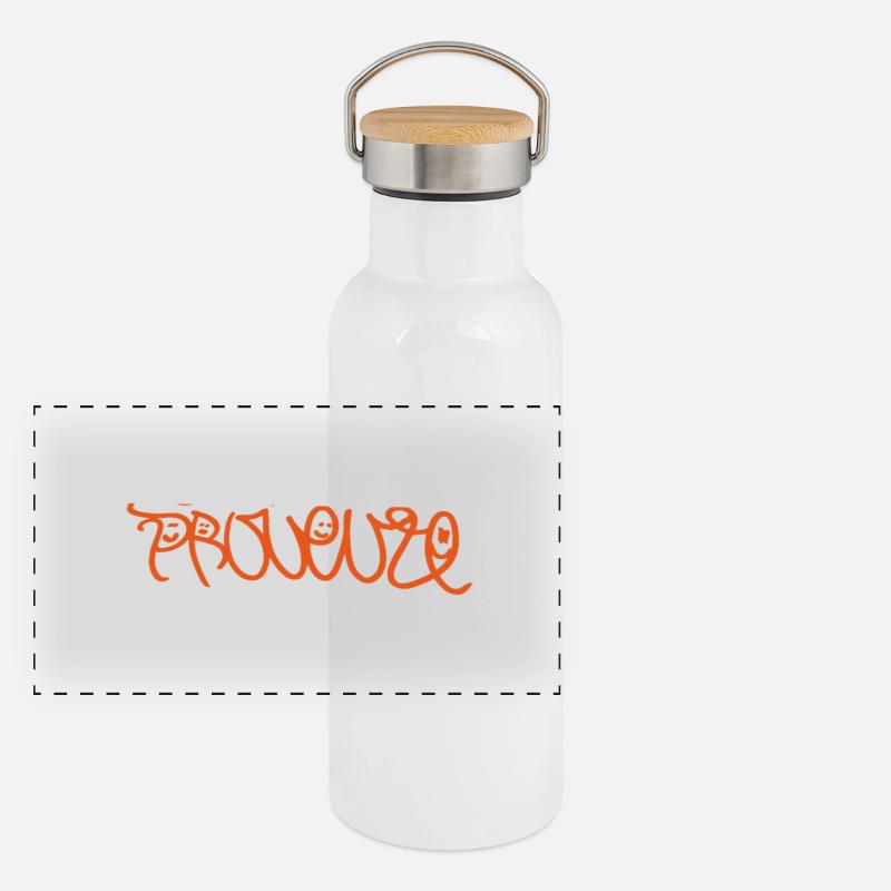 Provence Souvenir Panoramic Thermal Bottle with Bamboo Lid