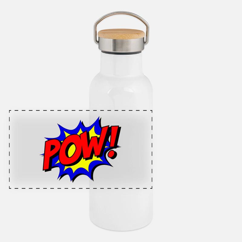 POW! Gourde isotherme avec bouchon en bambou