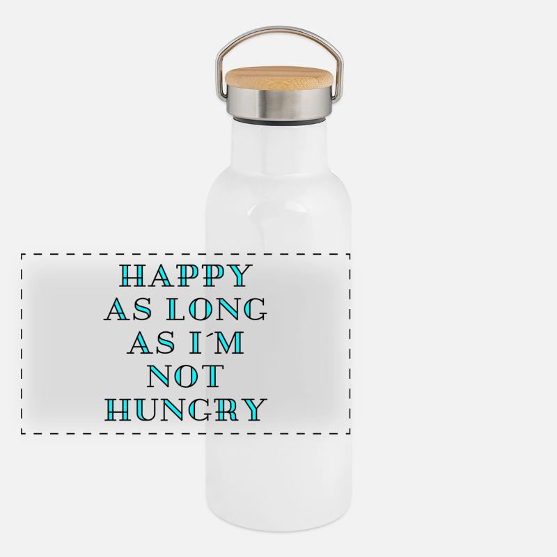 Hungrig Panorama Thermosflasche mit Bambusdeckel