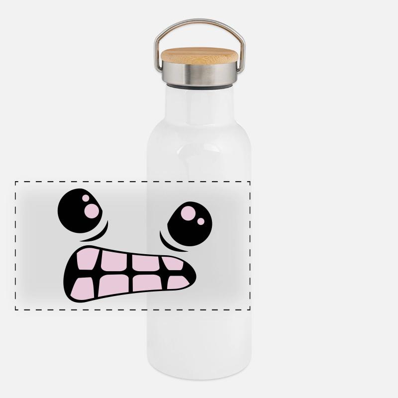 Look Evil Comic Panoramic Thermal Bottle with Bamboo Lid