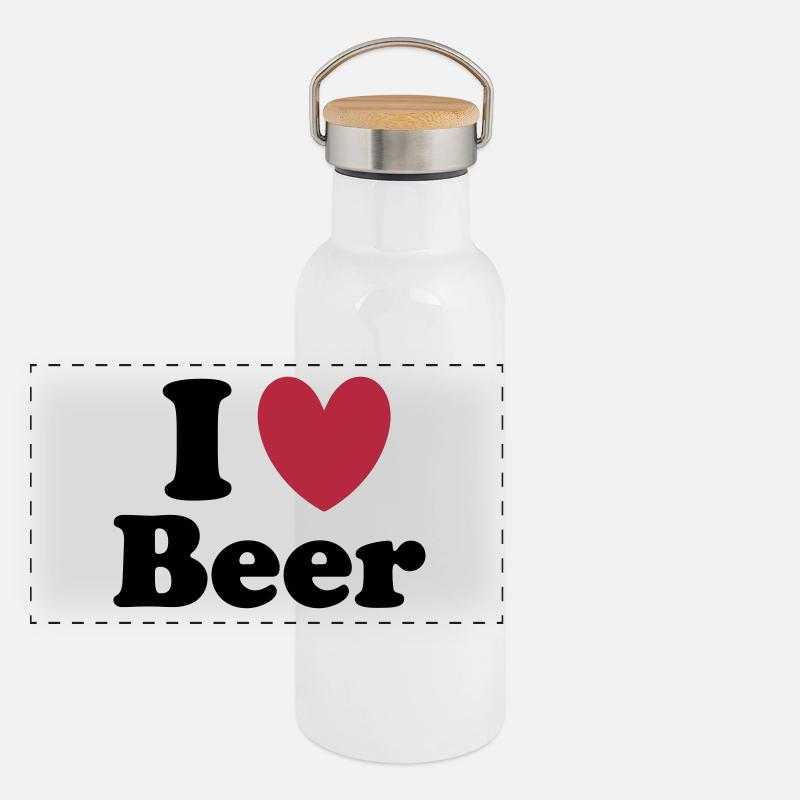 Beer Panorama Thermosflasche mit Bambusdeckel
