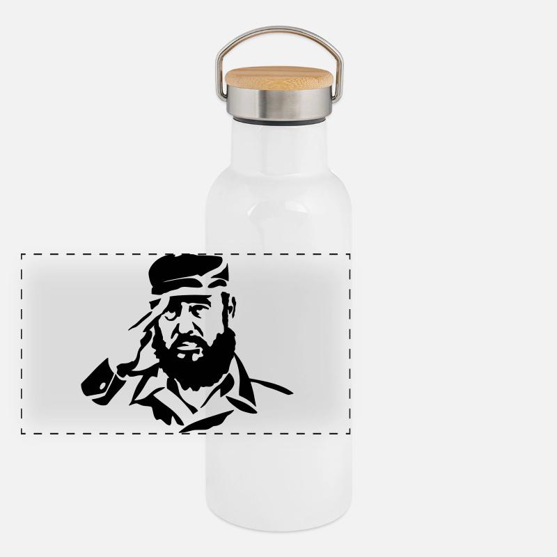 Fidel Alejandro Castro Ruz Gourde isotherme avec bouchon en bambou