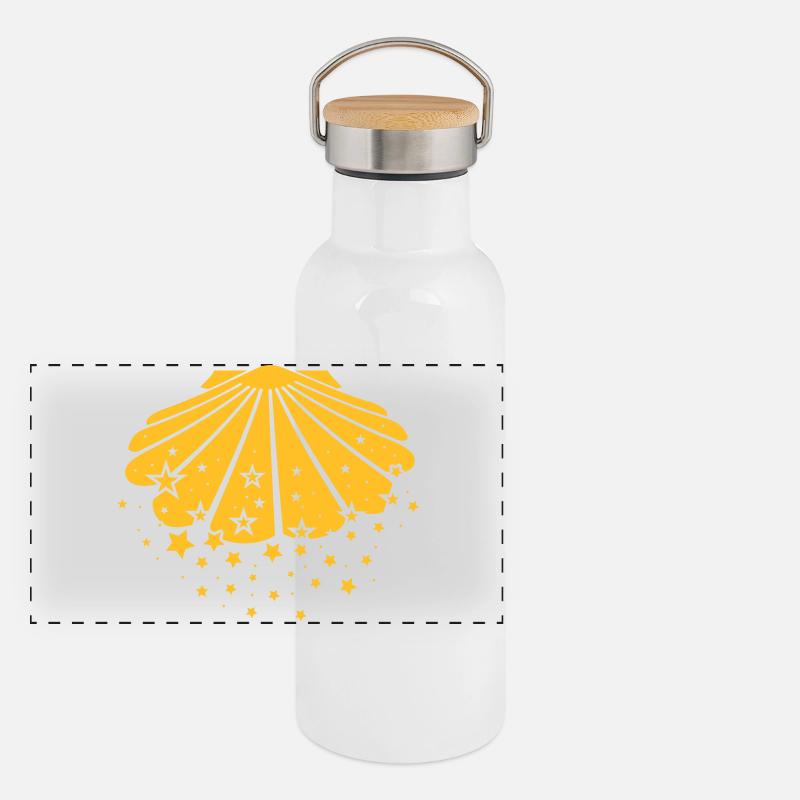 Compostela - Scallop Panoramic Thermal Bottle with Bamboo Lid