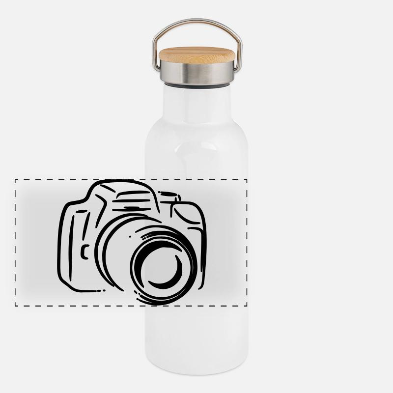 Reflex photo Gourde isotherme avec bouchon en bambou