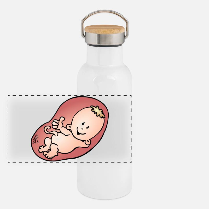 Enceinte - grossesse Gourde isotherme avec bouchon en bambou