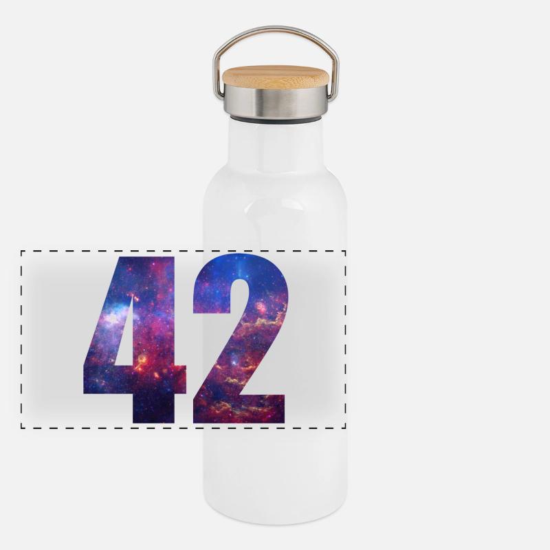 42 Panorama Thermosflasche mit Bambusdeckel