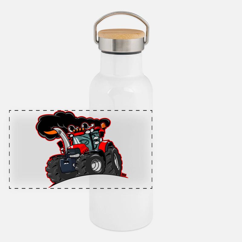 Panorama Thermosflasche mit Bambusdeckel