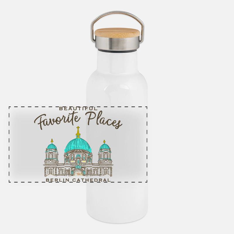 Cathédrale de Berlin, Beaux endroits préférés, Allemagne Gourde isotherme avec bouchon en bambou