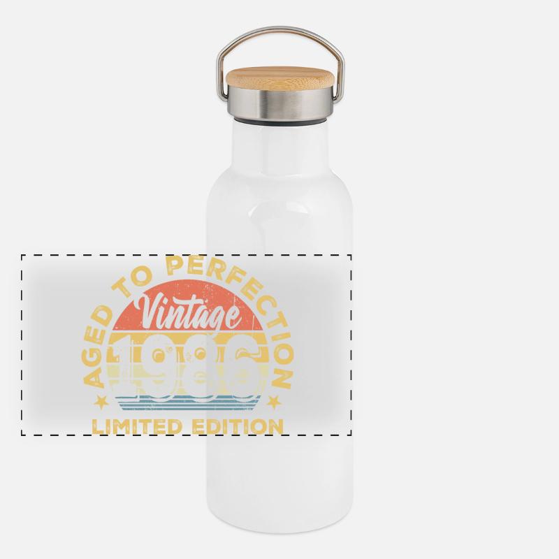 Vintage66 Limitierte Auflage Panorama Thermosflasche mit Bambusdeckel