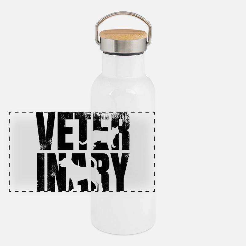 Veterinarian Panoramic Thermal Bottle with Bamboo Lid