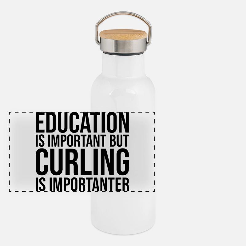 Curling Panoramic Thermal Bottle with Bamboo Lid