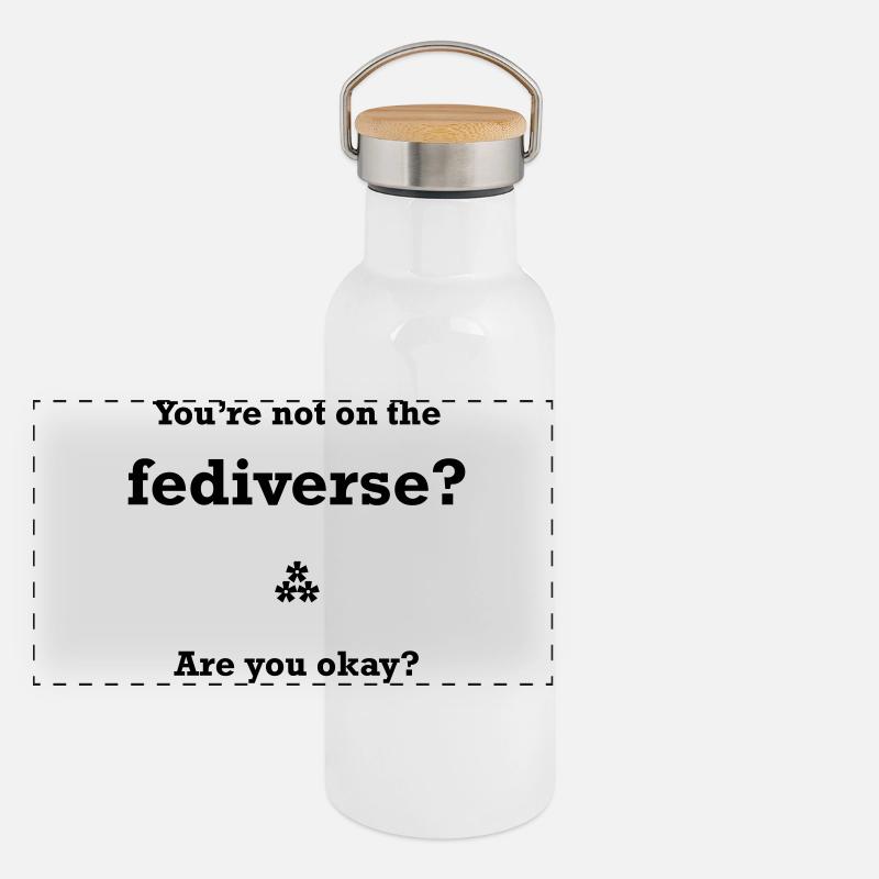 Fediverse Panoramic Thermal Bottle with Bamboo Lid