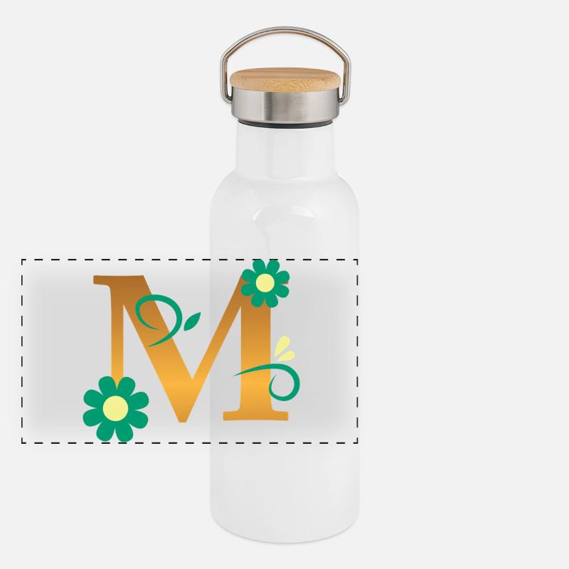 Panorama Thermosflasche mit Bambusdeckel