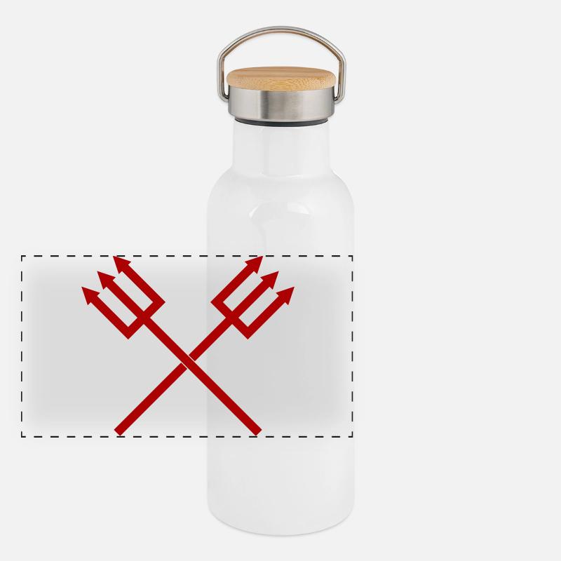 Panorama Thermosflasche mit Bambusdeckel