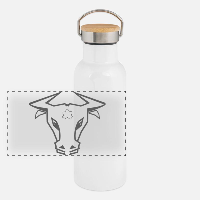 Panorama Thermosflasche mit Bambusdeckel