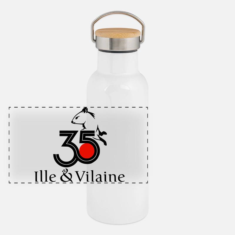 35 ille et vilaine Gourde isotherme avec bouchon en bambou