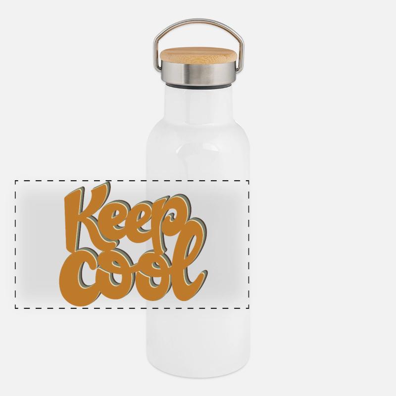 Keep cool Panorama Thermosflasche mit Bambusdeckel