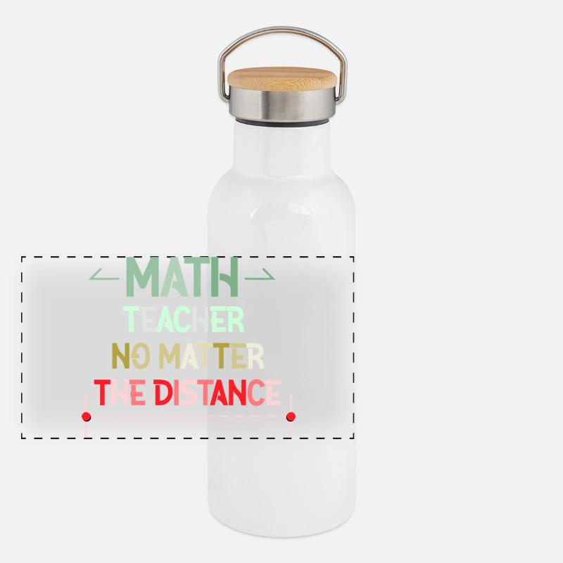 Mathe Nerd Studenten Uni Professor Mathematik Panorama Thermosflasche mit Bambusdeckel