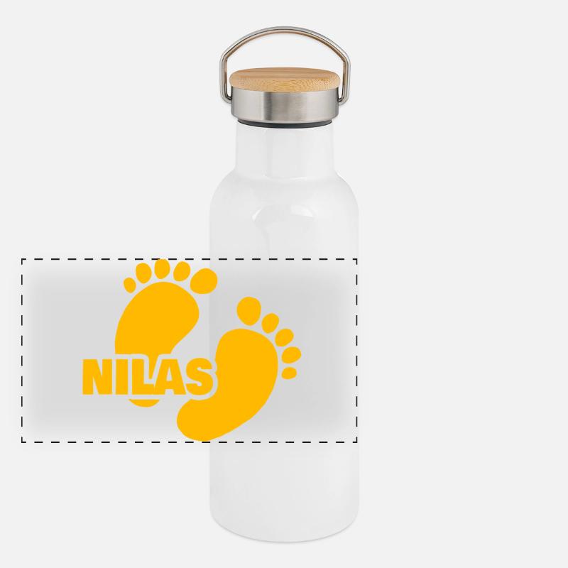 Nilas Gourde isotherme avec bouchon en bambou