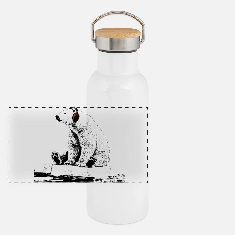 Arctic Beats Panoramic Thermal Bottle with Bamboo Lid