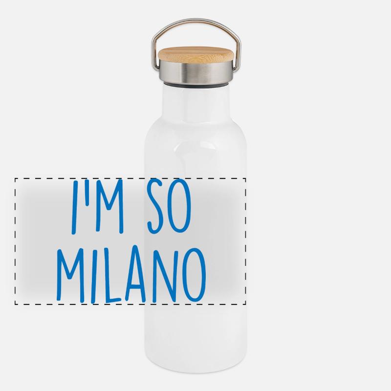 Panorama Thermosflasche mit Bambusdeckel
