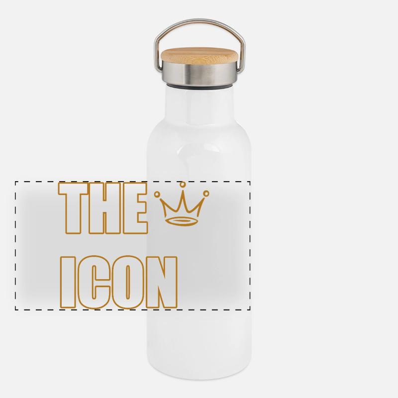 L’ICON – Déclaration Légendaire Audacieuse Gourde isotherme avec bouchon en bambou