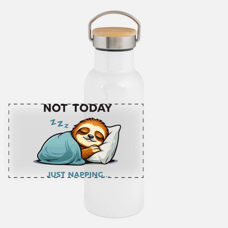 Pas aujourd’hui, Sloth Nap Tee Gourde isotherme avec bouchon en bambou