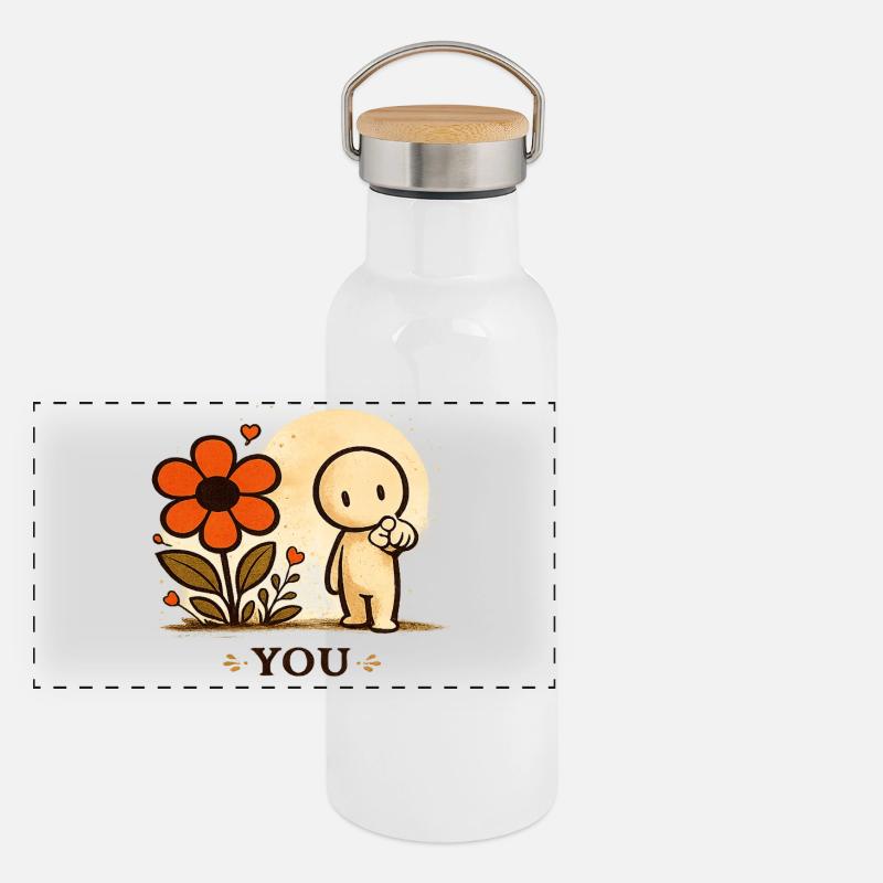 Der kleine Gedanke | YOU Panorama Thermosflasche mit Bambusdeckel
