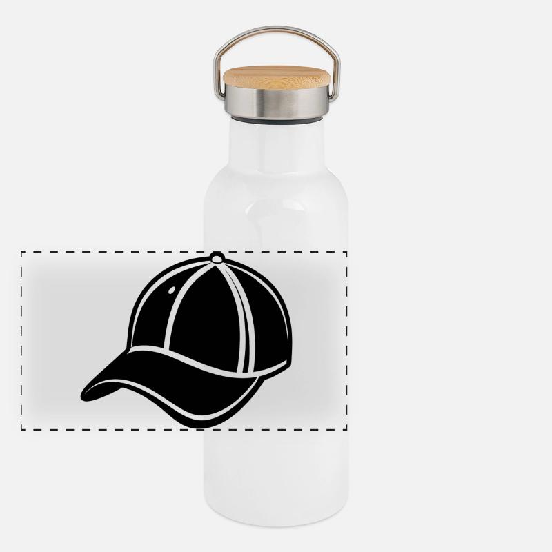 Baseball Cap Panoramic Thermal Bottle with Bamboo Lid