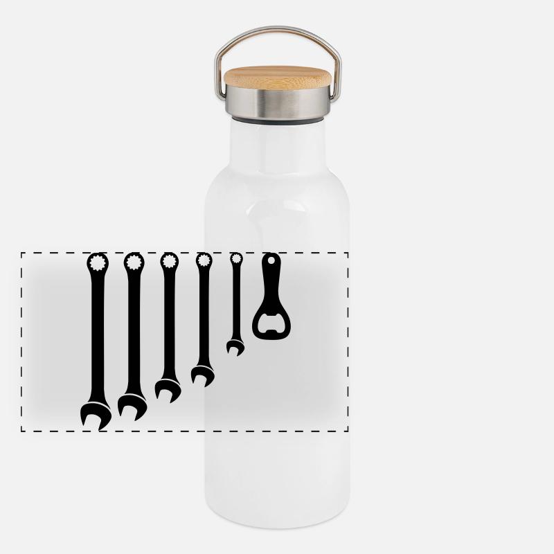 Jeu d’outils et ouvre-bouteille Craftsman Gourde isotherme avec bouchon en bambou