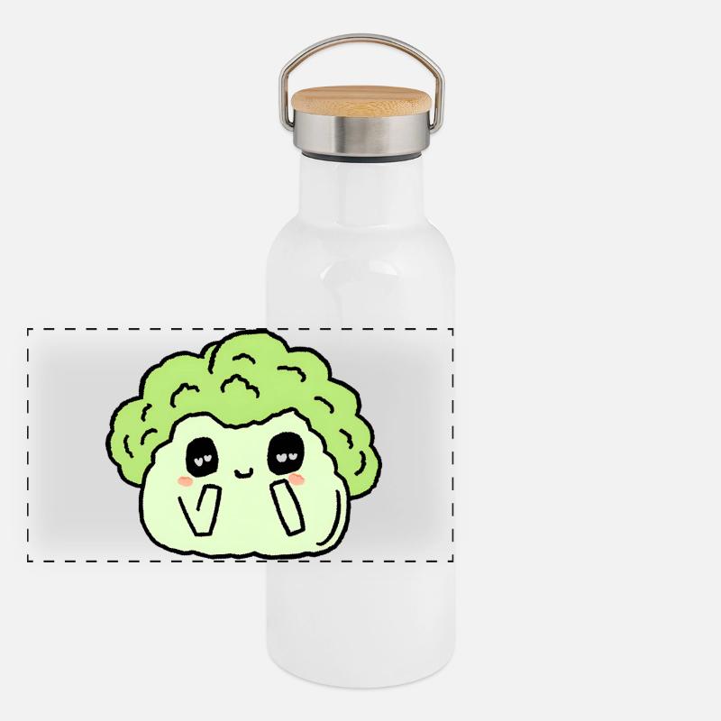 Broccoli Panoramic Thermal Bottle with Bamboo Lid