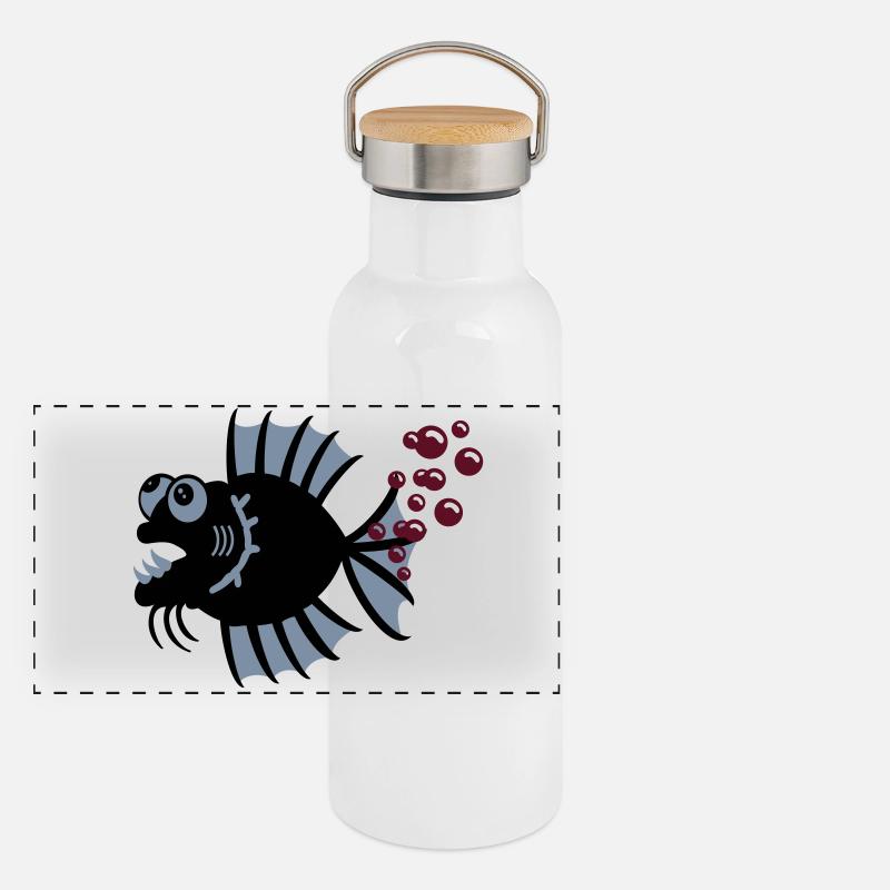 Bubbles / bulles (1c) Gourde isotherme avec bouchon en bambou