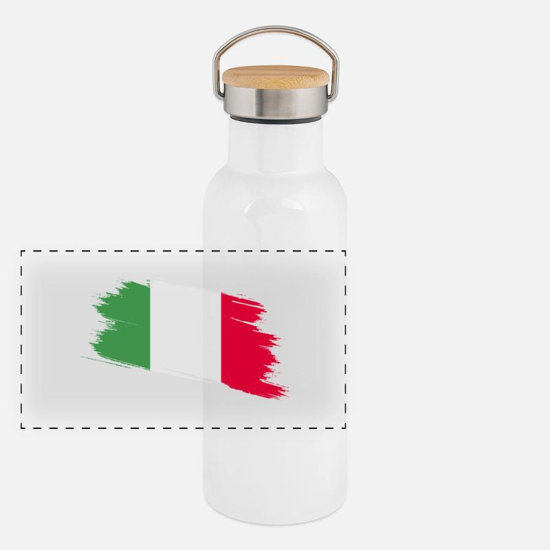 Italie Gourde isotherme avec bouchon en bambou