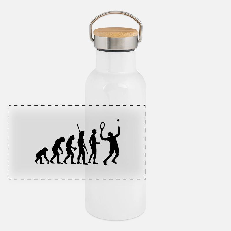 Panorama Thermosflasche mit Bambusdeckel