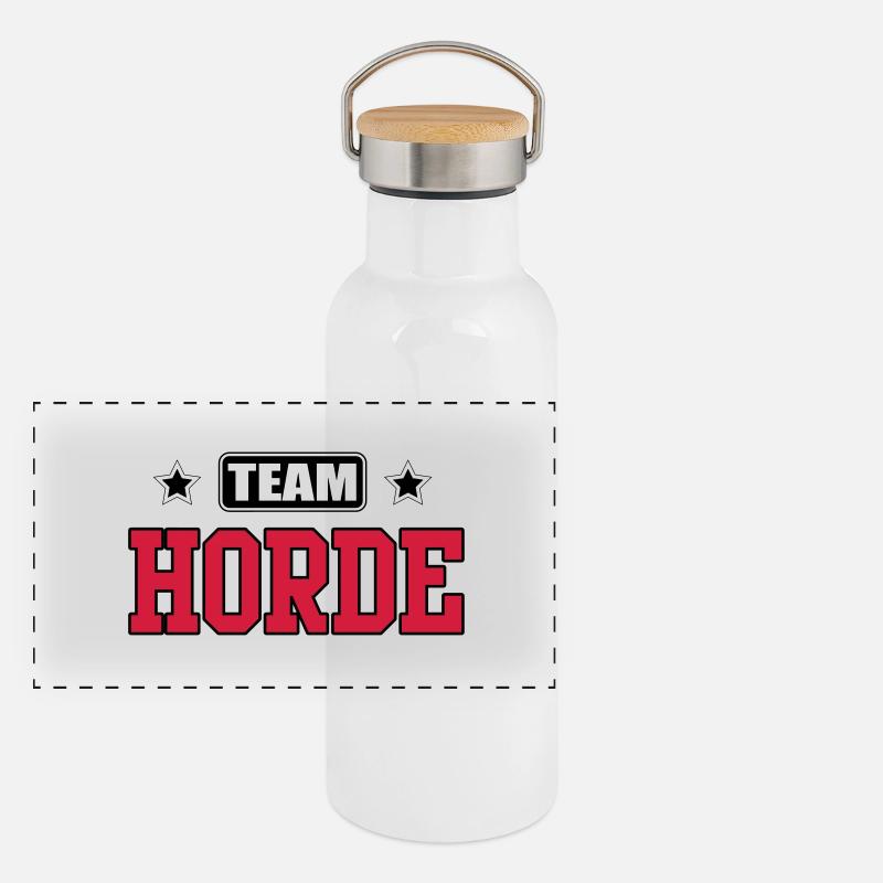 Team Horde Panorama Thermosflasche mit Bambusdeckel