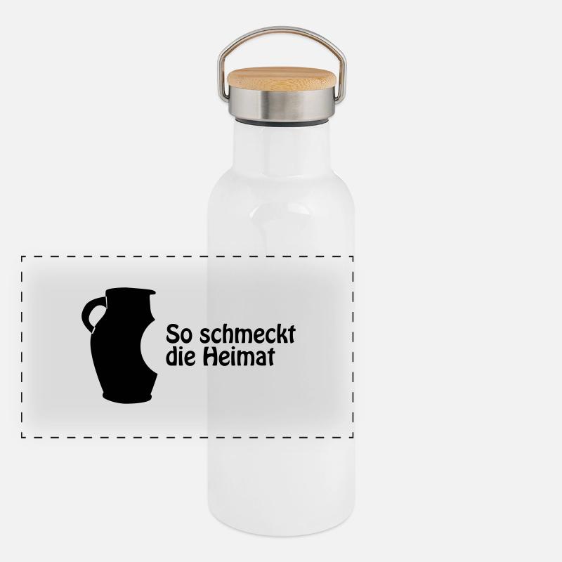 So schmeckt Heimat Bembel Panorama Thermosflasche mit Bambusdeckel