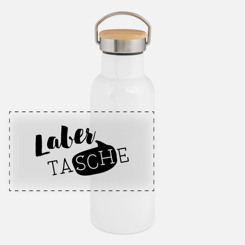 Die LABER TASCHE Panorama Thermosflasche mit Bambusdeckel