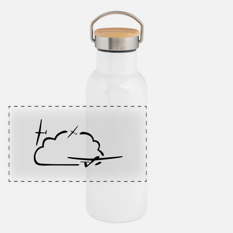 vol à voile Gourde isotherme avec bouchon en bambou