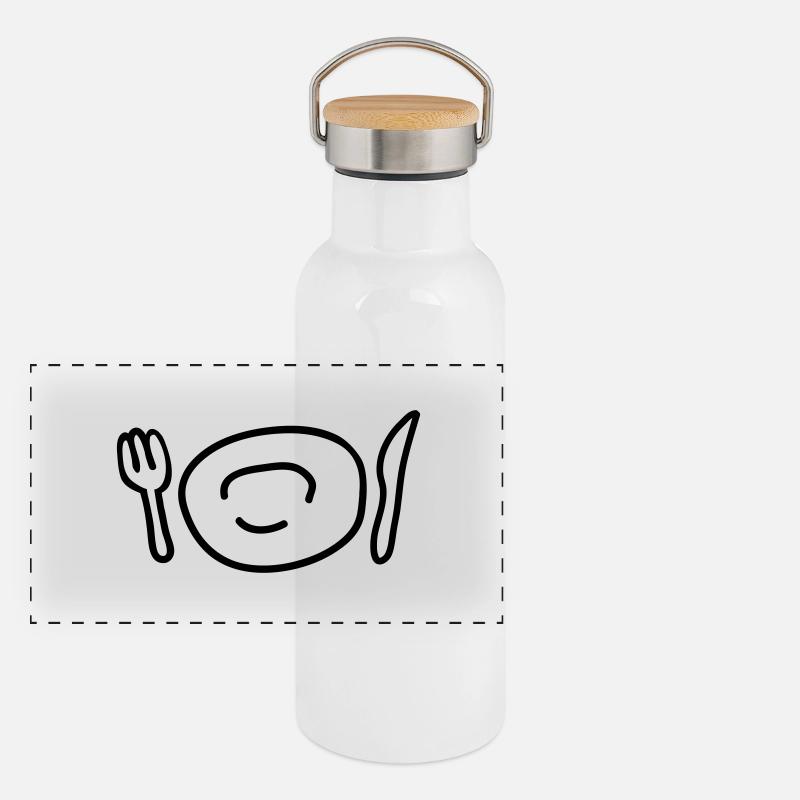 teller_und_besteck_1c Panorama Thermosflasche mit Bambusdeckel