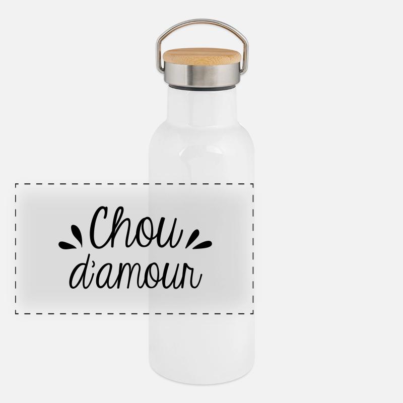 Chou d'amour Gourde isotherme avec bouchon en bambou
