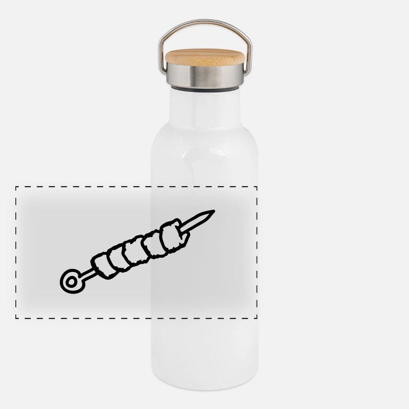 Shish kebab - line Panoramic Thermal Bottle with Bamboo Lid