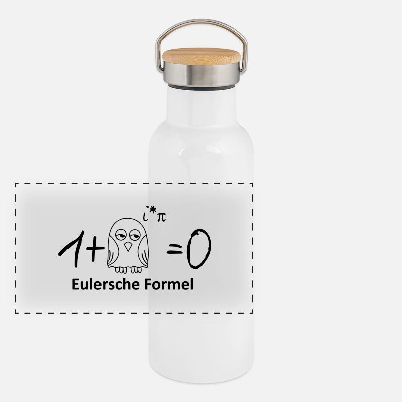 Eulersche Formel Eule Pi Panorama Thermosflasche mit Bambusdeckel