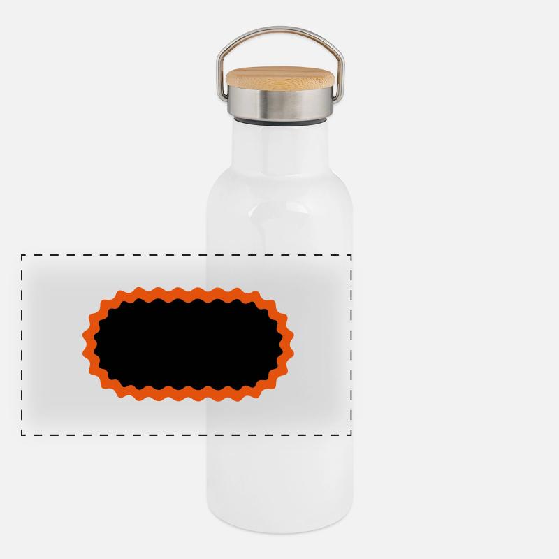 Bicycle patches Panoramic Thermal Bottle with Bamboo Lid