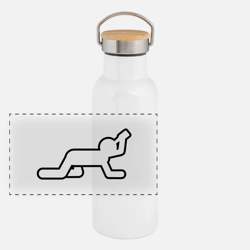 saufen Panorama Thermosflasche mit Bambusdeckel