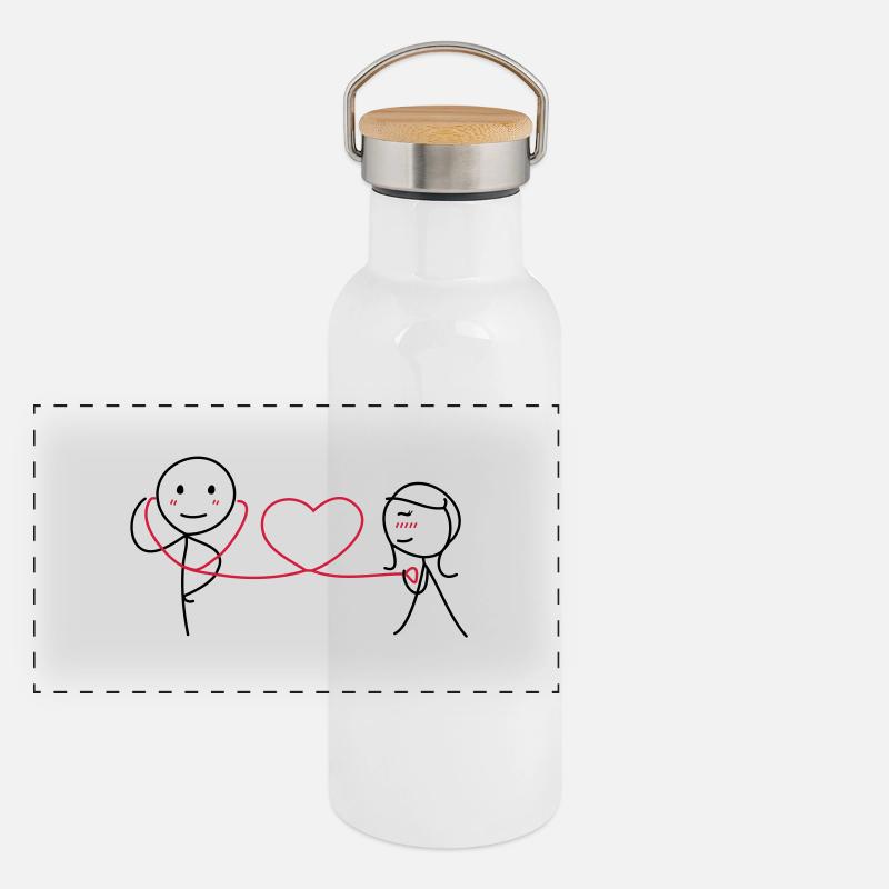 Together Forever (LOVE) Panoramic Thermal Bottle with Bamboo Lid